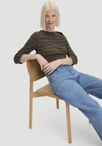 Slubrib striped long-sleeved slim fit shirt made from organic cotton - 4