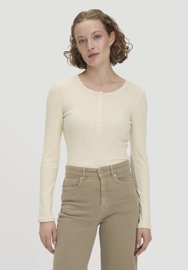 Henley Slim long-sleeved shirt made from organic cotton