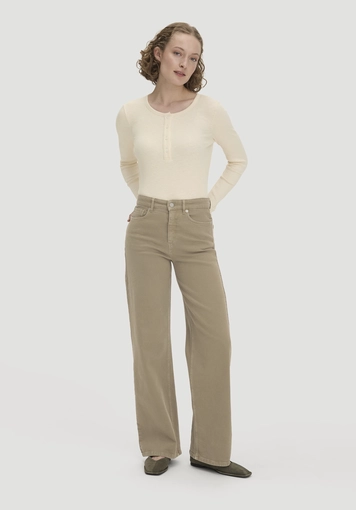 Henley Slim long-sleeved shirt made from organic cotton - 1