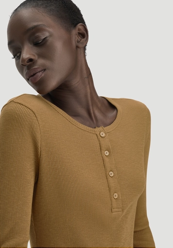 Henley Slim long-sleeved shirt made from organic cotton - 3