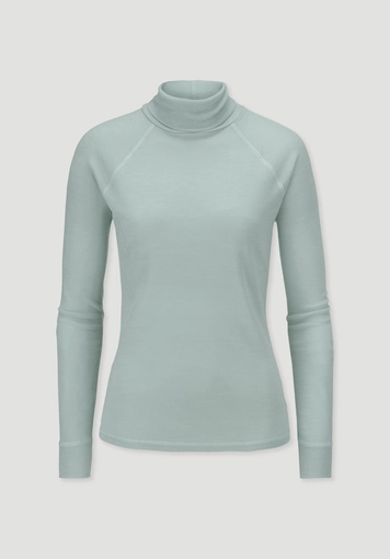 Slim long-sleeved top made from organic virgin wool and TENCEL™ Lyocell - 4