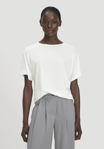 Oversized T-shirt made from TENCEL™ Lyocell and organic cotton - 0