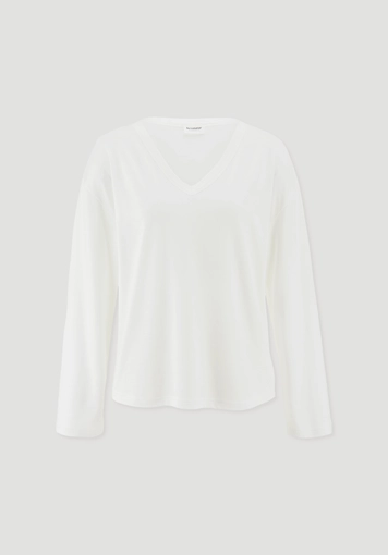 Oversized long-sleeved top made from TENCEL™ Lyocell and organic cotton Oversized long-sleeved top made from TENCEL™ Lyocell and organic cotton
