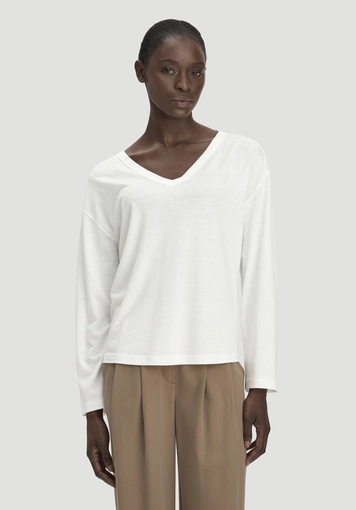 Longsleeve Oversize aus TENCEL™ Lyocell und Bio-Baumwolle - 0