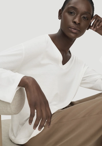 Longsleeve Oversize aus TENCEL™ Lyocell und Bio-Baumwolle - 3