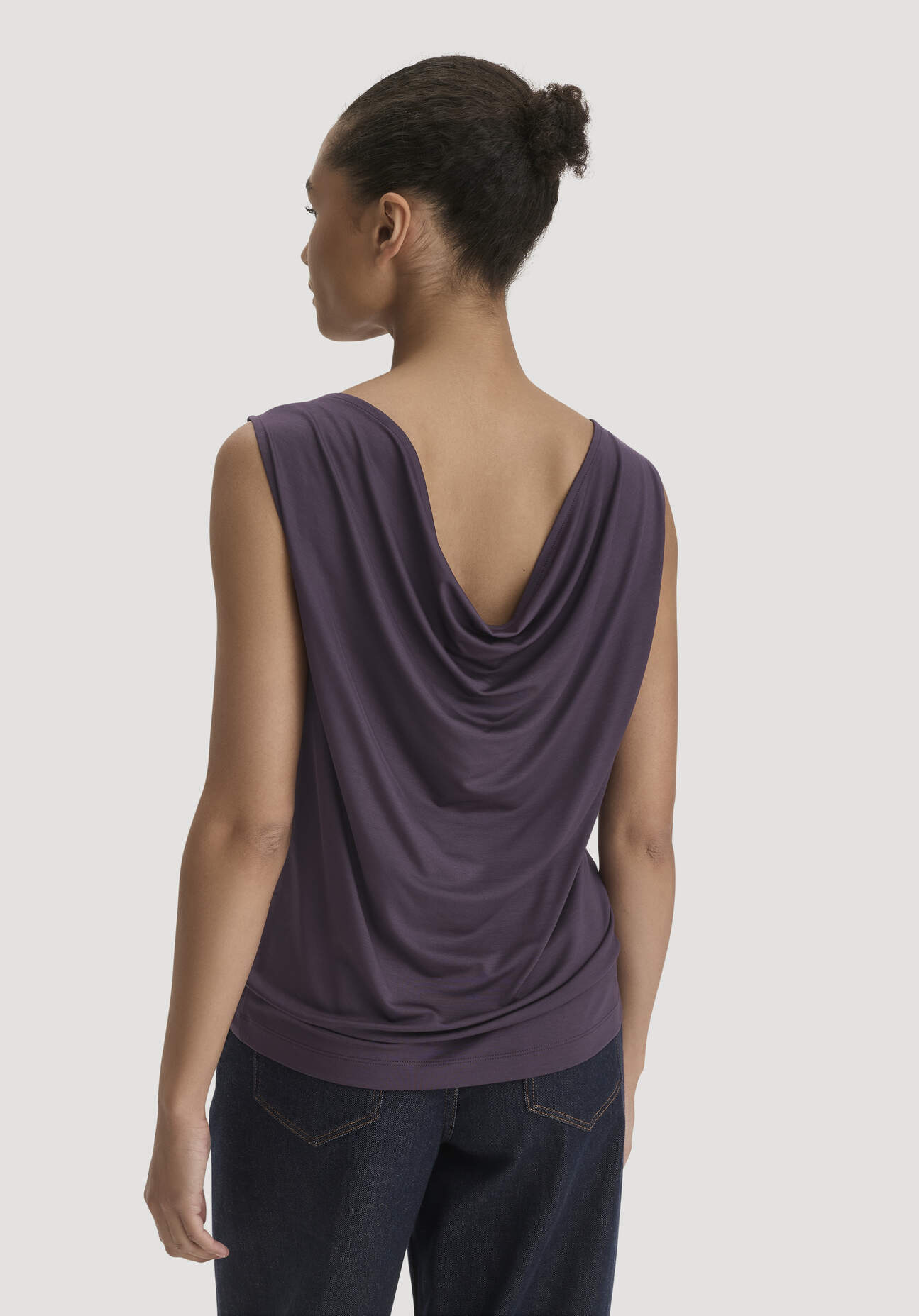 hessnatur Damen Jersey Top Relaxed aus TENCEL™ Lyocell - lila Grösse36