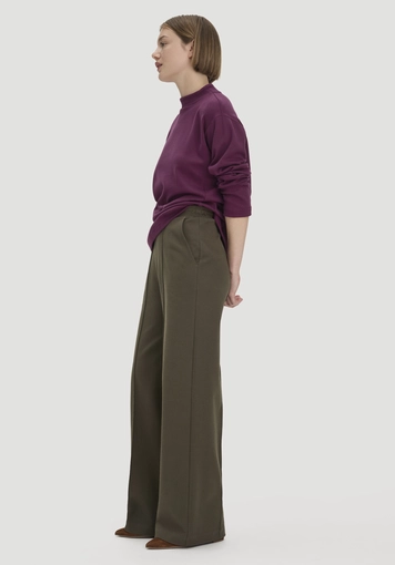 Wide leg relaxed trousers made from organic cotton - 3