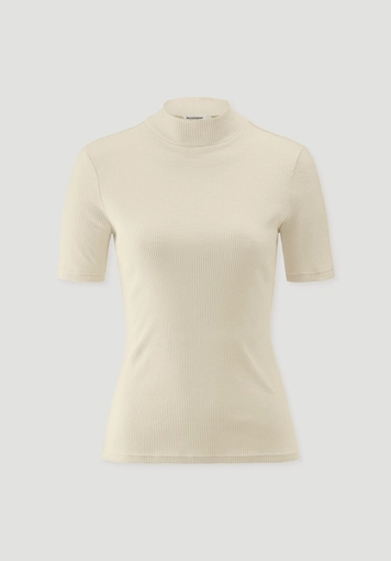 Mock-Neck Shirt Slim aus Bio-Baumwolle