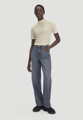 Mock-Neck Shirt Slim aus Bio-Baumwolle - 1