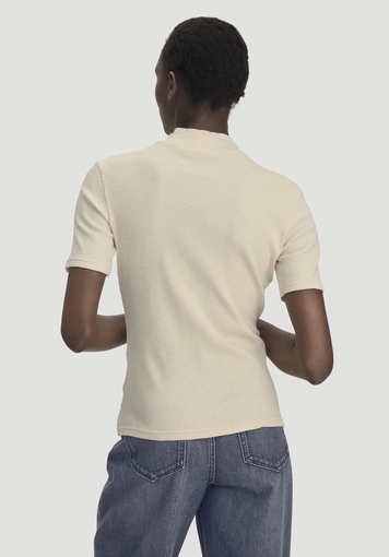 Slim fit mock-neck shirt made from organic cotton - 2