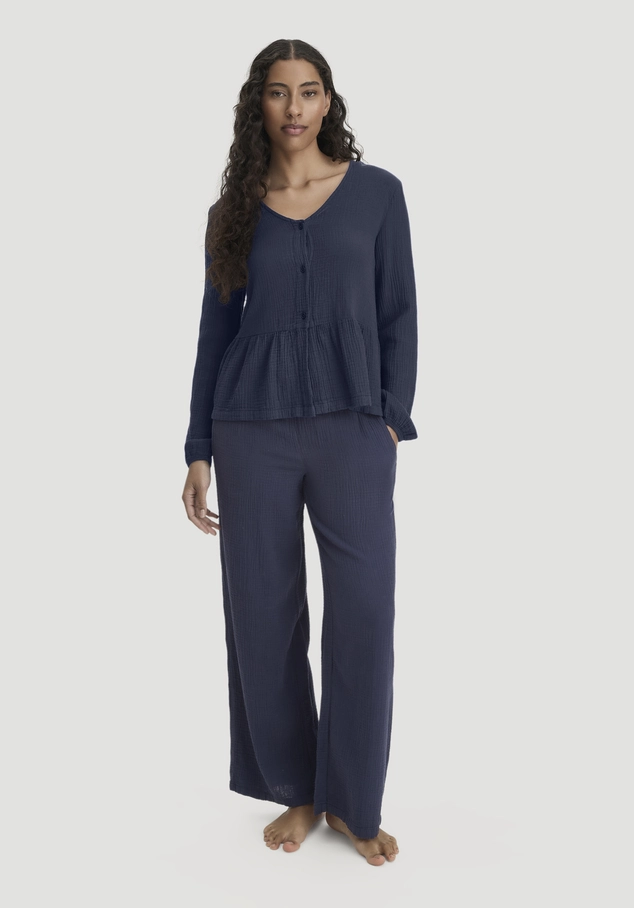 Musselin Schlafhose Relaxed PURE COMFORT aus reiner Bio-Baumwolle