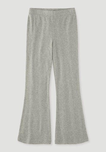 Ribbed flared leggings made from organic cotton Ribbed flared leggings made from organic cotton