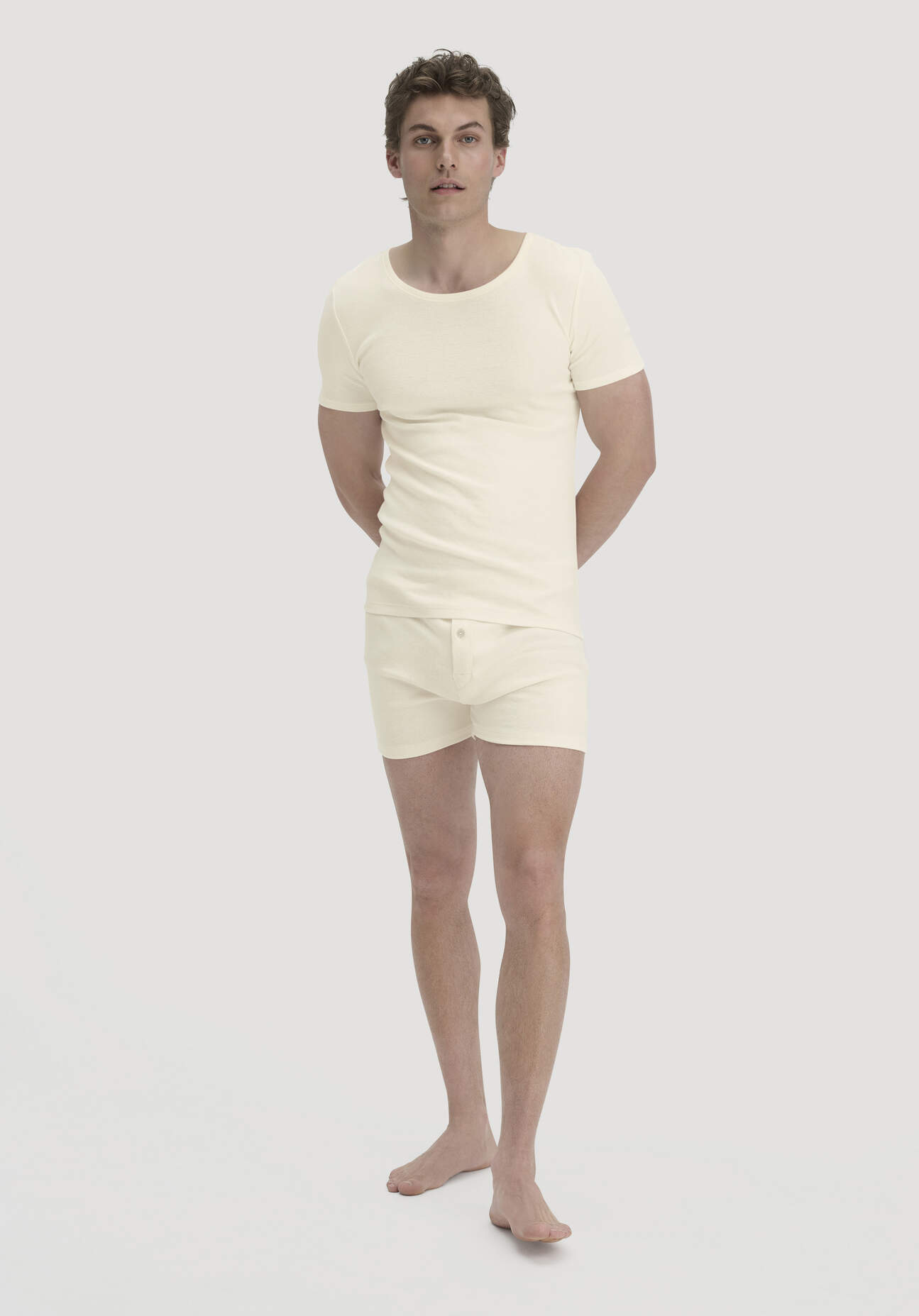 hessnatur Herren T-Shirt PURE COTTON aus Bio-Baumwolle - naturfarben Grösse4 = S